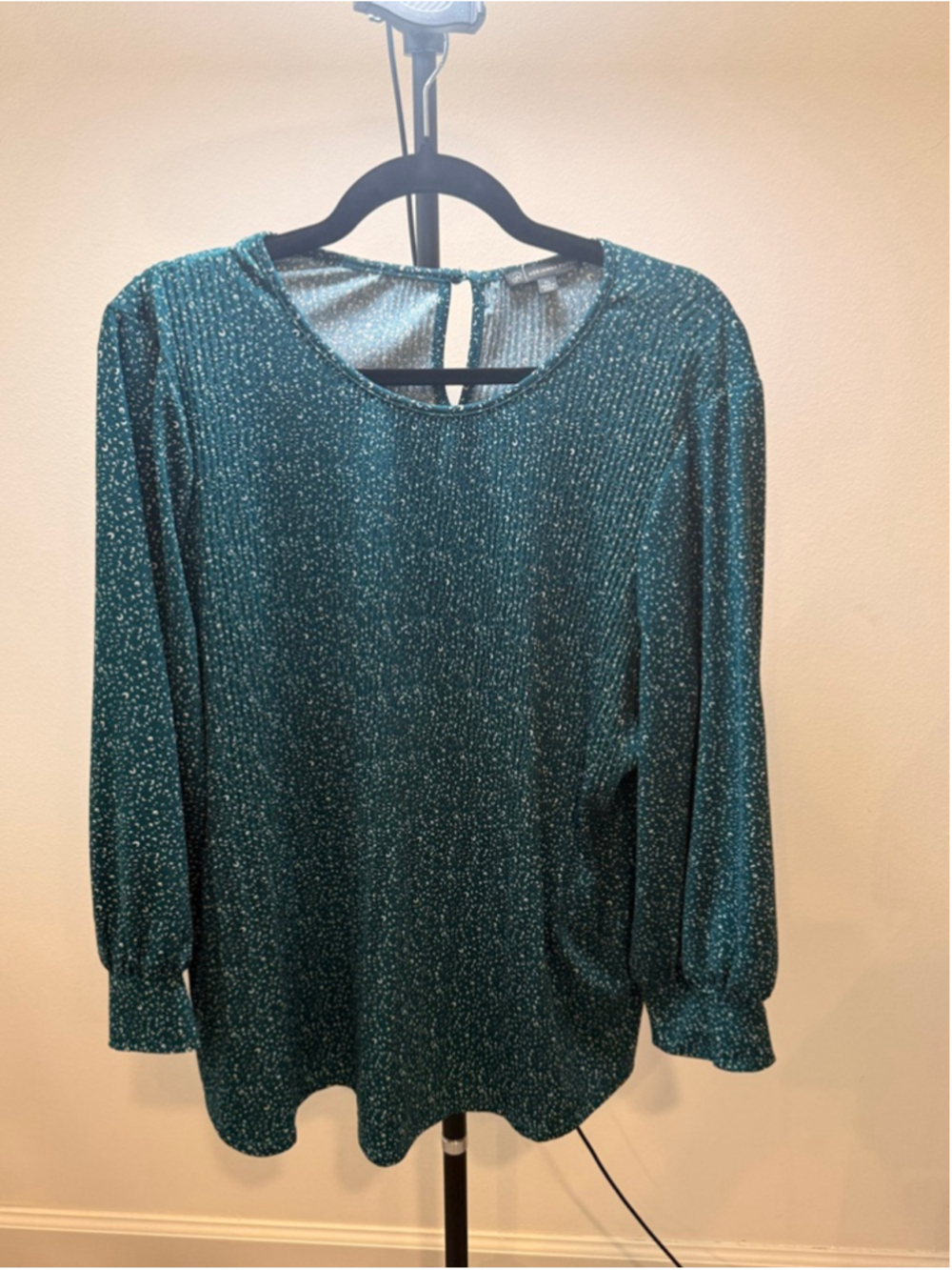 Women's Adrianna Papell Long Sleeve XL Teal‎ top